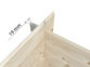 901 White Wood detail 19 mm notches corner connection