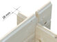 901 White Wood detail 28 mm notches corner connection