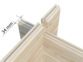 901 White Wood detail 34 mm notches corner connection