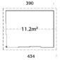 6 Palmako cabin Amanda 11 2 m2 Slide Plus measures kopie