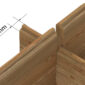 901 White Wood detail 28 mm notches corner connection 2