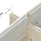 901 White Wood detail 28 mm notches corner connection