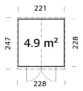 6 Palmako shed Elias 4 9 m2 measures