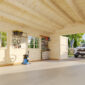 2 Palmako garage Roger 23 9 m2 wooden gate interior view