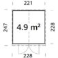 6 Palmako shed Elias 4 9 m2 measures