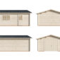 9 Palmako garage Roger 23 9 m2 wooden gate NATURAL viewsx4